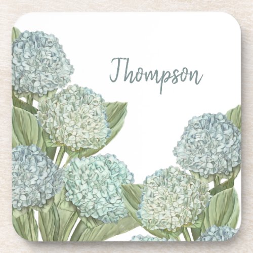 Blue Hydrangea Beverage Coaster