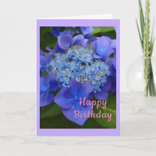 Blue Hydrangea Birthday card
