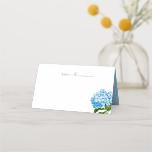 Blue Hydrangea Blank Place Card