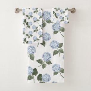 Blue Hydrangea Bloom  Bath Towel Set