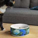 Blue Hydrangea Blooms Floral Pattern Pet<br><div class="desc">Ceramic pet food bowl for your cat or dog that features a photo image of lovely,  blue Hydrangea blooms and printed in a repeating pattern. A lovely,  floral design! Select your pet bowl size.</div>