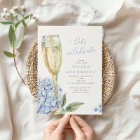 Blue Hydrangea Blooms Let's Celebrate Party