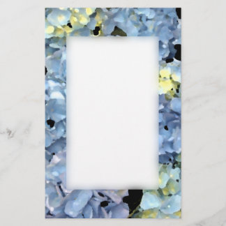 Blue Hydrangea Blossoms Stationery