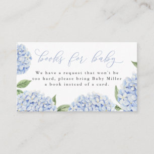 Blue Hydrangea Book Request  Enclosure Card