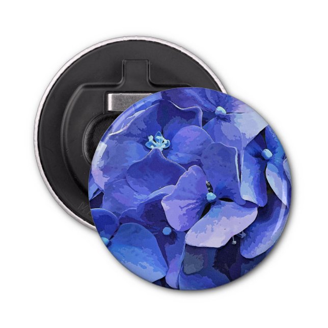 BLUE HYDRANGEA  BOTTLE OPENER (Front)