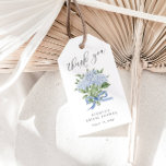 Blue Hydrangea Bouquet Blue Ribbon Bridal Shower Gift Tags<br><div class="desc">This beautiful design features blue hydrangea flowers and small blue ribbon. Add your information using the template form. Use for any occasion.  The Customize Further feature can be used to access the advanced editing menu where you can change the font,  colors and layout of the text.</div>