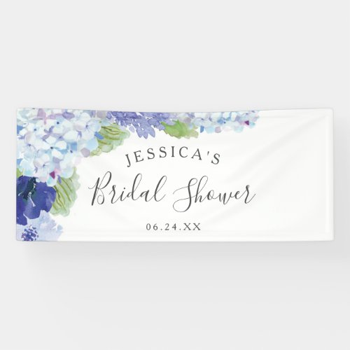 Blue Hydrangea Bridal Shower Banner