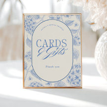 Blue Hydrangea Bridal Shower Cards Gifts