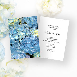 Blue Hydrangea Bridal Shower Invitation