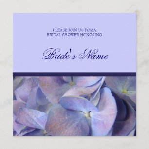 Blue Hydrangea Bridal Shower Invitations