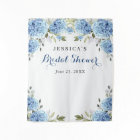 Blue Hydrangea Bridal Shower Photo Backdrop