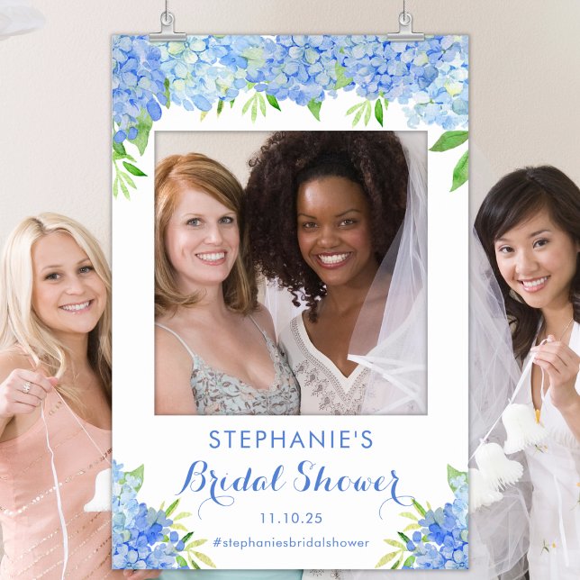 Blue Hydrangea Bridal Shower Photo Prop Poster (Creator Uploaded)