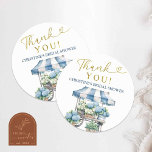 Blue Hydrangea Bridal Shower Thank You Sticker<br><div class="desc">Blue Hydrangea Flower's Market Bridal Shower Thank You Sticker</div>