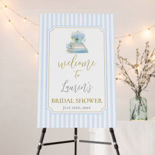Blue Hydrangea Bridal Shower Welcome sign