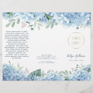 Blue hydrangea brochure