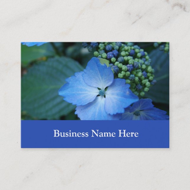blue  hydrangea business card (Front)