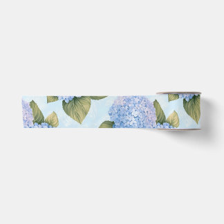 Blue Hydrangea Butterfly Garden Satin Ribbon