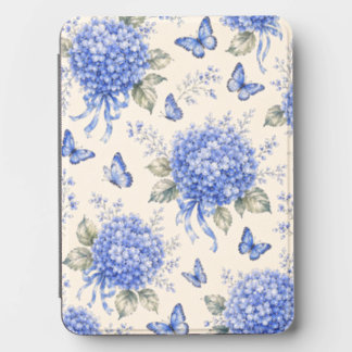 Blue Hydrangea & Butterfly Grandmillennial Pattern Kindle Cover
