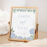 Blue Hydrangea Cards And Gifts Wedding Poster at Zazzle