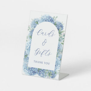 Blue Hydrangea Cards & Gifts Pedestal Sign