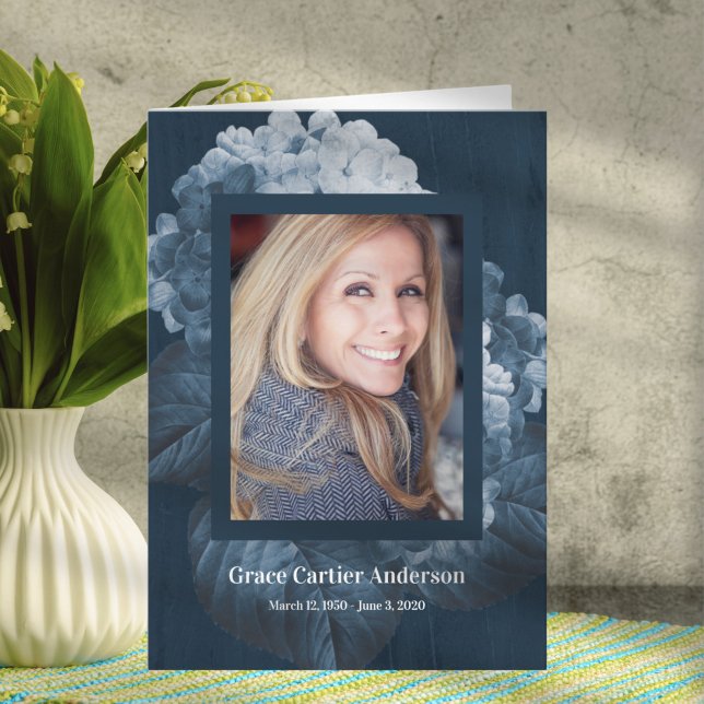 Blue Hydrangea Celebration of Life Program (Creator Uploaded)