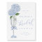 Blue Hydrangea & Champagne Silver Shower Welcome