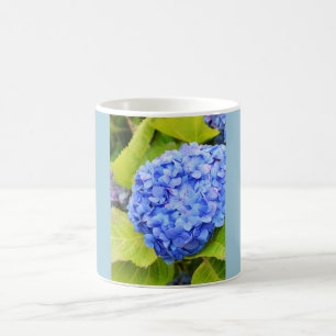 Blue hydrangea coffee mug
