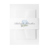Blue Hydrangea Couples Name and Wedding Date
