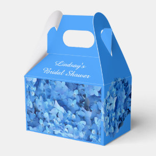 Blue Hydrangea Custom Bridal Shower Favor Box