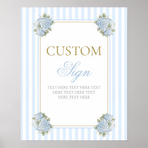 Blue Hydrangea Customized sign