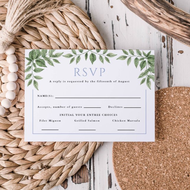 Blue Hydrangea Customized Wedding Reply RSVP Card (Creator Uploaded)