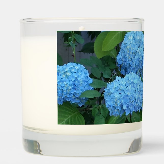 Blue Hydrangea Décor Candle (Front)
