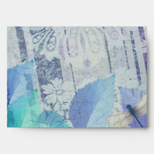 BLUE HYDRANGEA & DRAGONFLY Bat Mitzvah Envelope