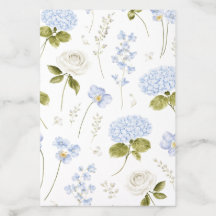 Blue Hydrangea Envelope Liner