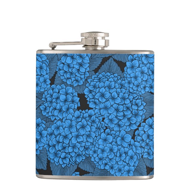 Blue hydrangea flask (Front)