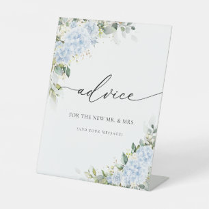 Blue Hydrangea Floral Advice Sign