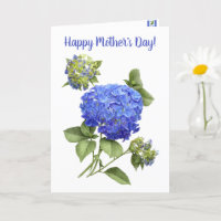 Blue Hydrangea Floral Art Mother's Day