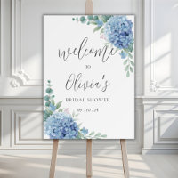 Blue Hydrangea Floral Bridal Shower