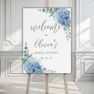 Blue Hydrangea Floral Bridal Shower Foam Board