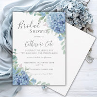 Blue Hydrangea Floral Bridal Shower