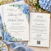 Blue Hydrangea Floral Budget Wedding