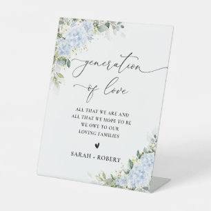 Blue Hydrangea Floral Generation of Love Sign