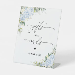 Blue Hydrangea Floral Gifts And Cards Sign