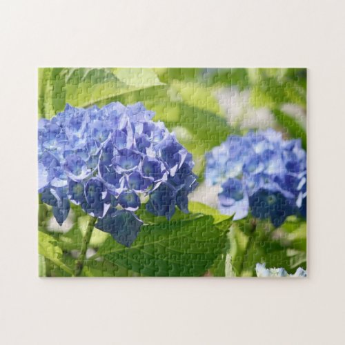 Blue Hydrangea Floral Jigsaw Puzzle