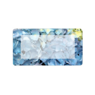 Blue Hydrangea Floral Label