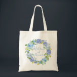 Blue Hydrangea Floral | Matron of Honor Tote Bag<br><div class="desc">Blue Hydrangea Floral | Matron of Honor Tote Bag Gift | Blue Watercolor Flowers</div>