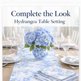 Blue Hydrangea Floral Paper Guest Towels