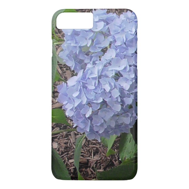 Blue Hydrangea Floral Phone Case (Back)