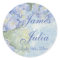 Blue Hydrangea Floral Swirl Favor Gift Stickers