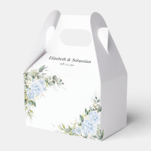 Blue Hydrangea Floral Wedding Favor Box